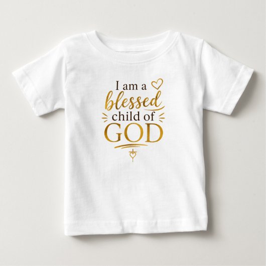 神の祝福を受けた子供 ベビーTシャツ (正面)