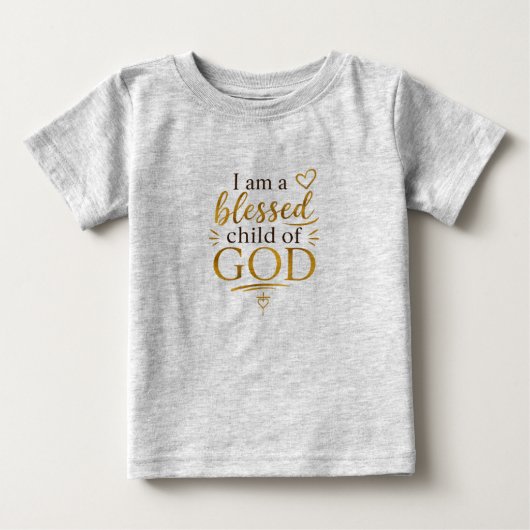 神の祝福を受けた子 ベビーTシャツ (正面)