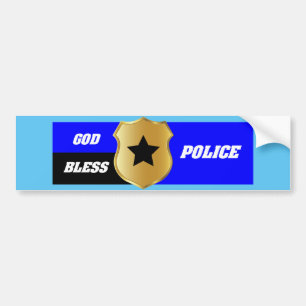 神の祝福を受けた警察 バンパーステッカー