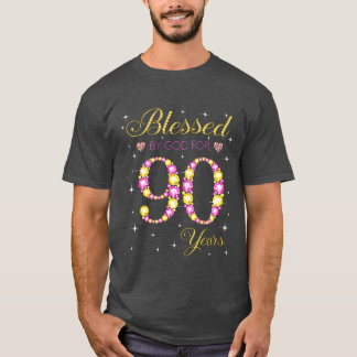 神の祝福を受けた90歳の90歳の誕生日お祝いに Tシャツ