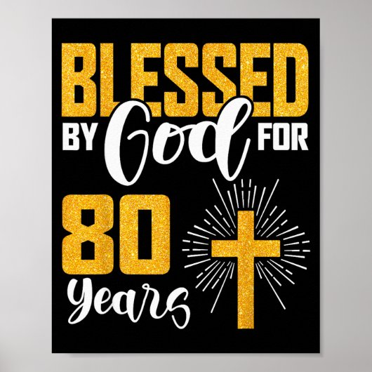 神の祝福を受けて80歳の誕生日を迎える B-day ポスター (正面)