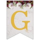 神の祝福を 名 フローラル ピオニー 洗礼 堅信礼 バンティングフラッグ (第1の旗)