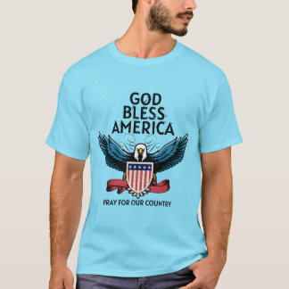 神の祝福アメリカのメンズTシャツ Tシャツ