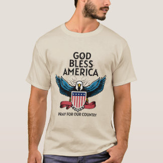 神の祝福アメリカのメンズTシャツ Tシャツ