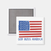 神の祝福アメリカの磁石 マグネット (正面/裏面)