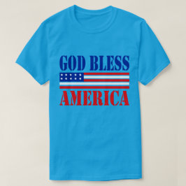 神の祝福アメリカクラシック愛国的 Tシャツ