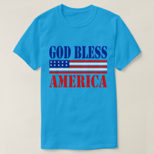 神の祝福アメリカクラシック愛国的 Tシャツ