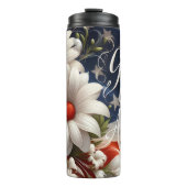 神の祝福アメリカフローラ国旗 タンブラー (正面)