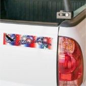 神の祝福アメリカ愛国的なアメリカのバンパーステッカー バンパーステッカー (トラック上)