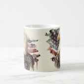 神の祝福アメリカ愛国的なイーグルの水色 コーヒーマグカップ (中央)