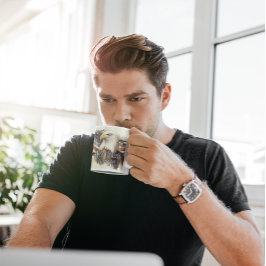 神の祝福アメリカ愛国的なイーグルの水色 コーヒーマグカップ