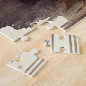 神の祝福アメリカ愛国的なイーグルの水色 ジグソーパズル (側面)