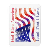神の祝福アメリカ愛国的な柔軟なフォトマグネット マグネット (縦)