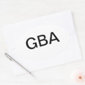 神の祝福アメリカ楕円バンパーステッカー 楕円形シール (封筒)