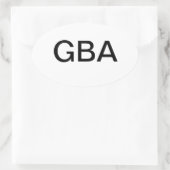 神の祝福アメリカ楕円バンパーステッカー 楕円形シール (バッグ)