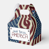 神の祝福アメリカ赤白青国旗 フェイバーボックス (裏面サイド)