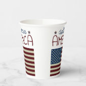 神の祝福アメリカ赤白青 紙コップ (左)