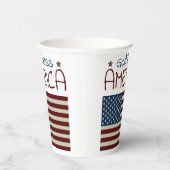 神の祝福アメリカ赤白青 紙コップ (右)