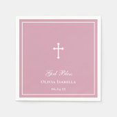 神の祝福クロスガールバプテスマ スタンダードカクテルナプキン (正面)