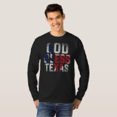 神の祝福テキサス州国旗の愛国的なテキサ誇りを持ったン米国の状態 Tシャツ (正面フル)