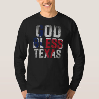 神の祝福テキサス州国旗の愛国的なテキサ誇りを持ったン米国の状態 Tシャツ