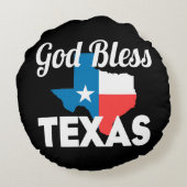 神の祝福テキサス州 ラウンドクッション (裏面)