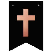 神の祝福バラ金ゴールド黒宗教確認 バンティングフラッグ (第1の旗)