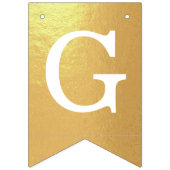 神の祝福金ゴールド4文字の名前の洗礼聖餐会 バンティングフラッグ (第2の旗)