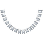 神の祝福4文字の名前シルバーバプテスマ聖餐会 バンティングフラッグ (全)