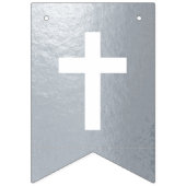 神の祝福4文字の名前シルバーバプテスマ聖餐会 バンティングフラッグ (第1の旗)