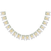 神の祝福6文字の葉金ゴールドバプテスマ聖餐会 バンティングフラッグ (全)