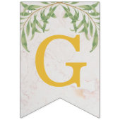 神の祝福6文字の葉金ゴールドバプテスマ聖餐会 バンティングフラッグ (第1の旗)