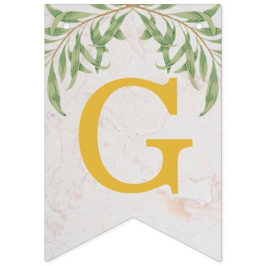 神の祝福6文字の葉金ゴールドバプテスマ聖餐会 バンティングフラッグ (第1の旗)