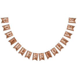 神の祝福6文字の銅洗礼の最初の聖餐会 バンティングフラッグ