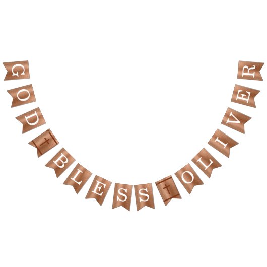 神の祝福6文字の銅洗礼の最初の聖餐会 バンティングフラッグ (全)