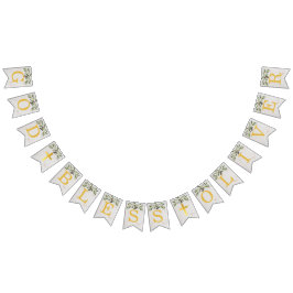 神の祝福6文字オリーブの離れバプティスコニオン バンティングフラッグ