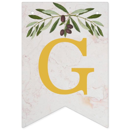 神の祝福6文字オリーブの離れバプティスコニオン バンティングフラッグ (第1の旗)