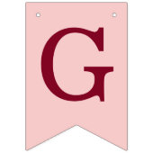 神の祝福6文字ガールピンクの洗礼確認 バンティングフラッグ (第1の旗)