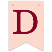 神の祝福6文字ガールピンクの洗礼確認 バンティングフラッグ (第3の旗)