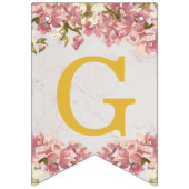 神の祝福6文字ピンクの蘭バプテスマ聖餐会 バンティングフラッグ (第1の旗)