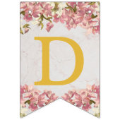 神の祝福6文字ピンクの蘭バプテスマ聖餐会 バンティングフラッグ (第3の旗)