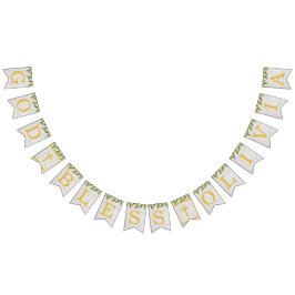 神の祝福6文字フローラカラバプテスコミューニオン バンティングフラッグ