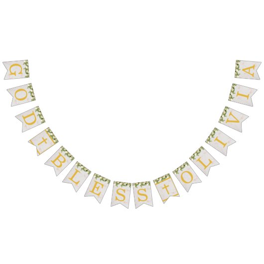 神の祝福6文字フローラカラバプテスコミューニオン バンティングフラッグ (全)