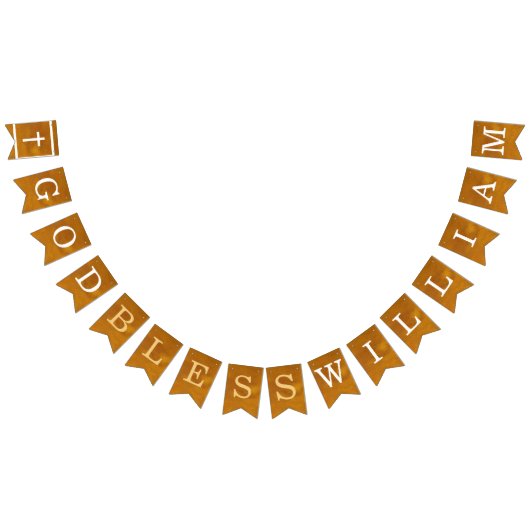 神の祝福7文字の名前金ゴールドバプテスムコミュニオン バンティングフラッグ (全)