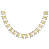 神の祝福7文字の緑離れの洗礼聖餐会 バンティングフラッグ (全)