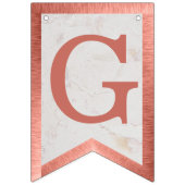 神の祝福 ネーム ローズゴールド マーブル 洗礼 堅信礼 バンティングフラッグ (第1の旗)