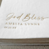 神の祝福 バプテスマ ナプキン 現代のクロス ゴールド