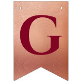 神の祝福 ローズゴールド バーガンディ 洗礼 堅信礼 バンティングフラッグ (第2の旗)