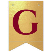 神の祝福 名 ゴールド ワインレッド 洗礼 堅固 バンティングフラッグ (第2の旗)