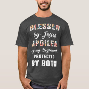 神の祝福、彼氏に甘やかされ、両方に守られるB Tシャツ